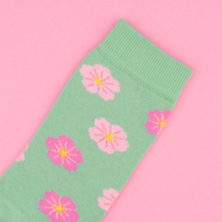 Pink Pansy Flower patterned Sheer Socks – Coucou Suzette